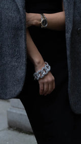 Sparkle crystal bracelet,silver