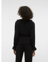 VMDORA FRILL PLISSERAD TOP