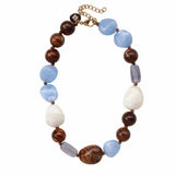 Halsband molto resin blå