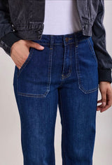 Toxik jeans raka vida mörkblå