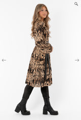 CAPUCINE DRESS ESPRESSO/SAND