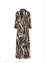Savanna Long shirt dress sandshell/zebra