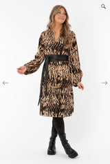 CAPUCINE DRESS ESPRESSO/SAND