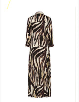 Savanna Long shirt dress sandshell/zebra