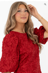 BELORA BLOUSE RUBY RED