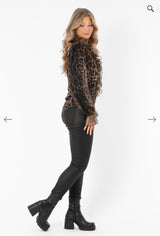 PRISCILLA BLOUSE HAZEL/BLACK LEO