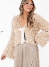 Chantelle knit jacket oyster