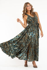 VALKYRIA DRESS REEF BLUE/GOLD/BLACK