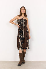 ROSALIE 2 KLÄNNING MÖRKBRUN