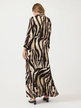 Savanna Long shirt dress sandshell/zebra