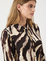 Savanna Long shirt dress sandshell/zebra