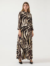 Savanna Long shirt dress sandshell/zebra