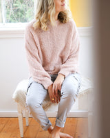 Rundhalsad tröja Rosa