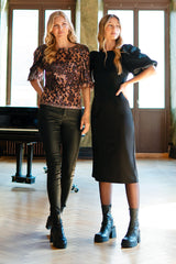 ZAYA TOP BROWN SUGAR/BLACK