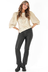 QUEEN BLOUSE IVORY GOLD