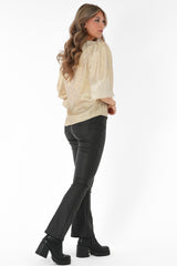 QUEEN BLOUSE IVORY GOLD