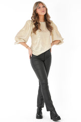 QUEEN BLOUSE IVORY GOLD