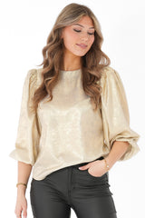 QUEEN BLOUSE IVORY GOLD