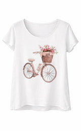 Marie T-shirt cykel beige