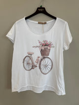 Marie T-shirt cykel beige