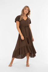 Jane dress coffe Brown