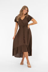 Jane dress coffe Brown