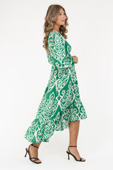 DARIA DRESS SPRING GREEN/CREME