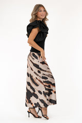 SIENNA SKIRT ESPRESSO/SAND/BLACK