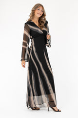 HAVEN DRESS BLACK/CHAMPAGNE