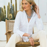 Sparkle crystal necklace, silver