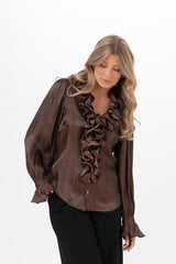 Aria blouse brun