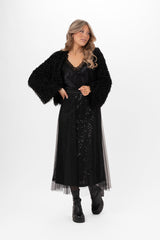 CHERIE TULLE SKIRT TOFFEE BROWN KJOL