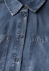 Lyocell klänning i denim look