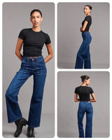 Toxik jeans raka vida mörkblå