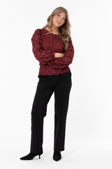 Isolde blouse vinröd