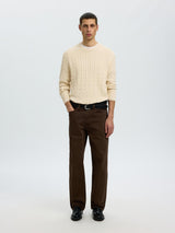 Selected Men - Pullover - Birch - Braun