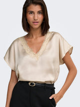 Jacqueline De Yong - Top - Chocolate Plum - V Neck