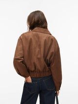 VMSALINA LS FAUX SUEDE BOMBER JACKET