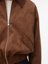 VMSALINA LS FAUX SUEDE BOMBER JACKET