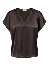 Jacqueline De Yong - Top - Chocolate Plum - V Neck