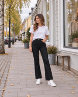 Flared jeans Folyrose svart
