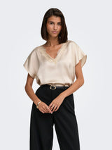 Jacqueline De Yong - Top - Chocolate Plum - V Neck