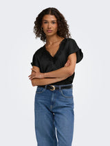 Jacqueline De Yong - Top - Chocolate Plum - V Neck