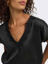 Jacqueline De Yong - Top - Chocolate Plum - V Neck