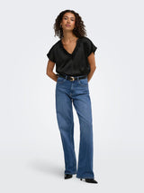 Jacqueline De Yong - Top - Chocolate Plum - V Neck