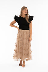 FLORENCE SKIRT ANTIQUE GOLD