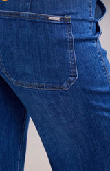 Toxik jeans raka vida mellanblå