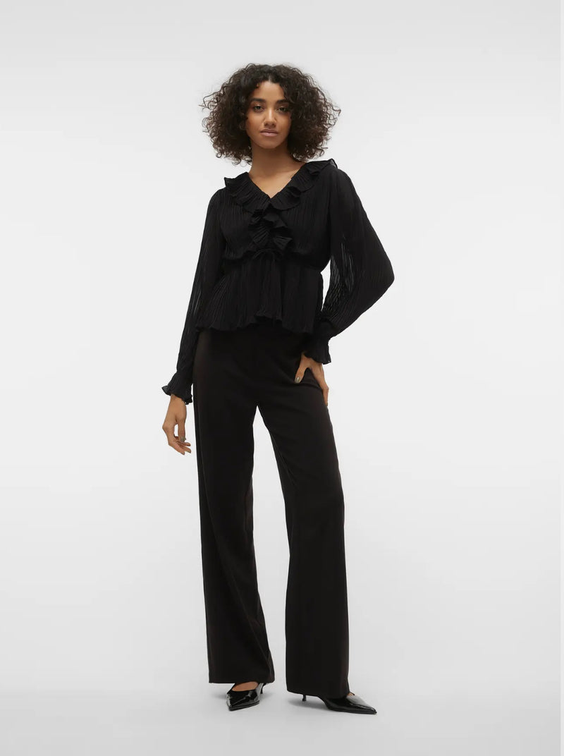 VMDORA FRILL  PLISSERAD TOP