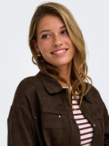 Jacqueline De Yong - Shirt - Coffee bean - Julle