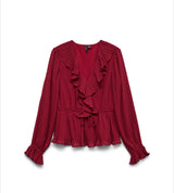 VMDORA FRILL  PLISSERAD TOP